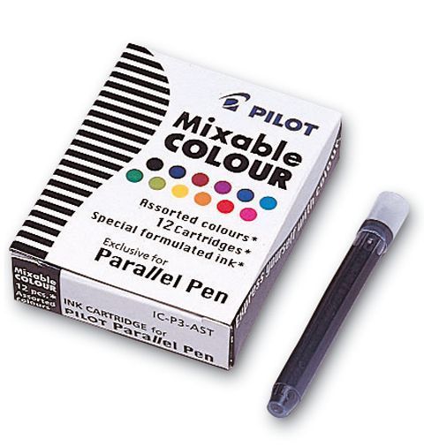 Tintenpatronen für Parallel Pen, verschiedene Farben, 12 Stück