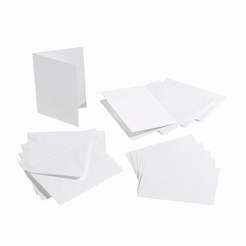 Doppelkarten mit Umschlag  A6/C6, weiß, 10 Stück.