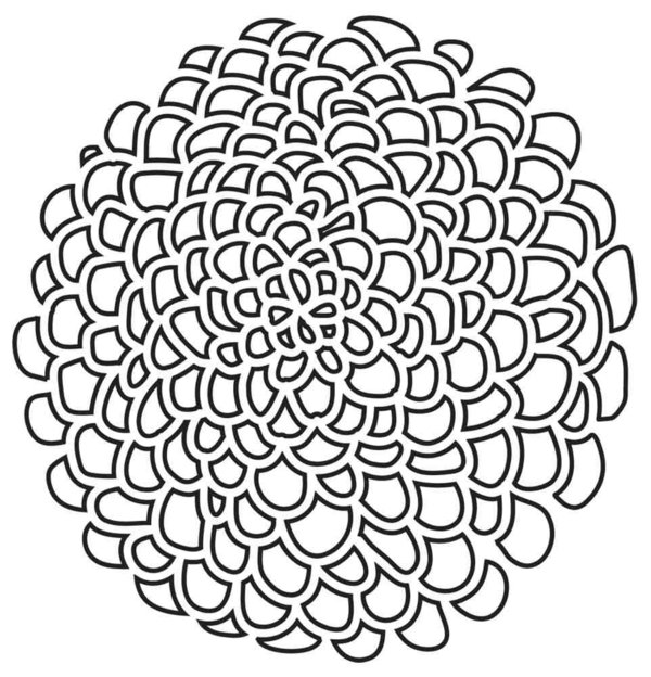 Siebdruckschablone R2 Chrysantheme