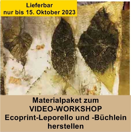Materialpaket zu Workshop Ecoprint-Leporello