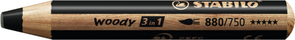 Woody Multitalent-Stift, schwarz, wasserlöslich